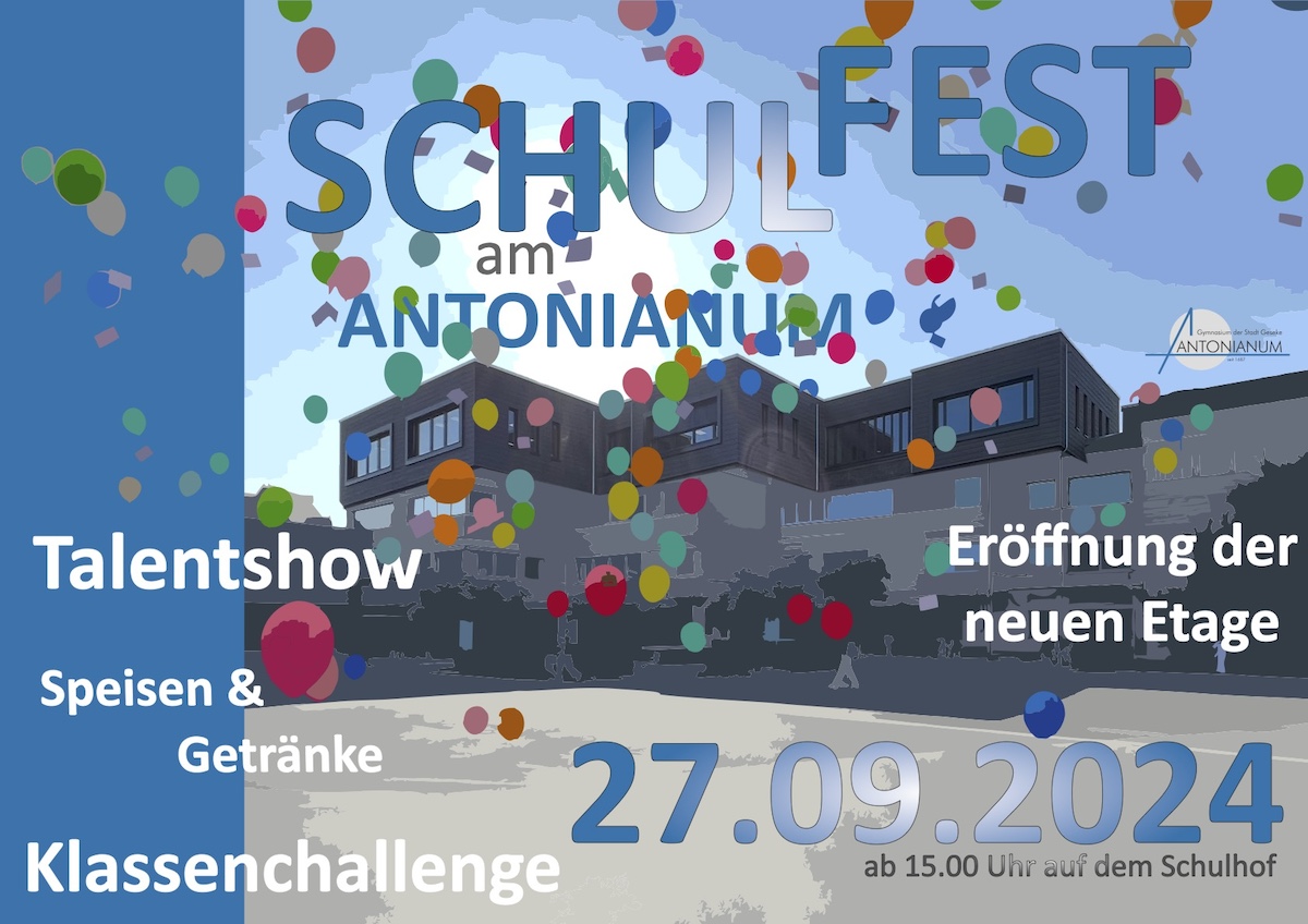 24.09.   Schulfest Ankündigung